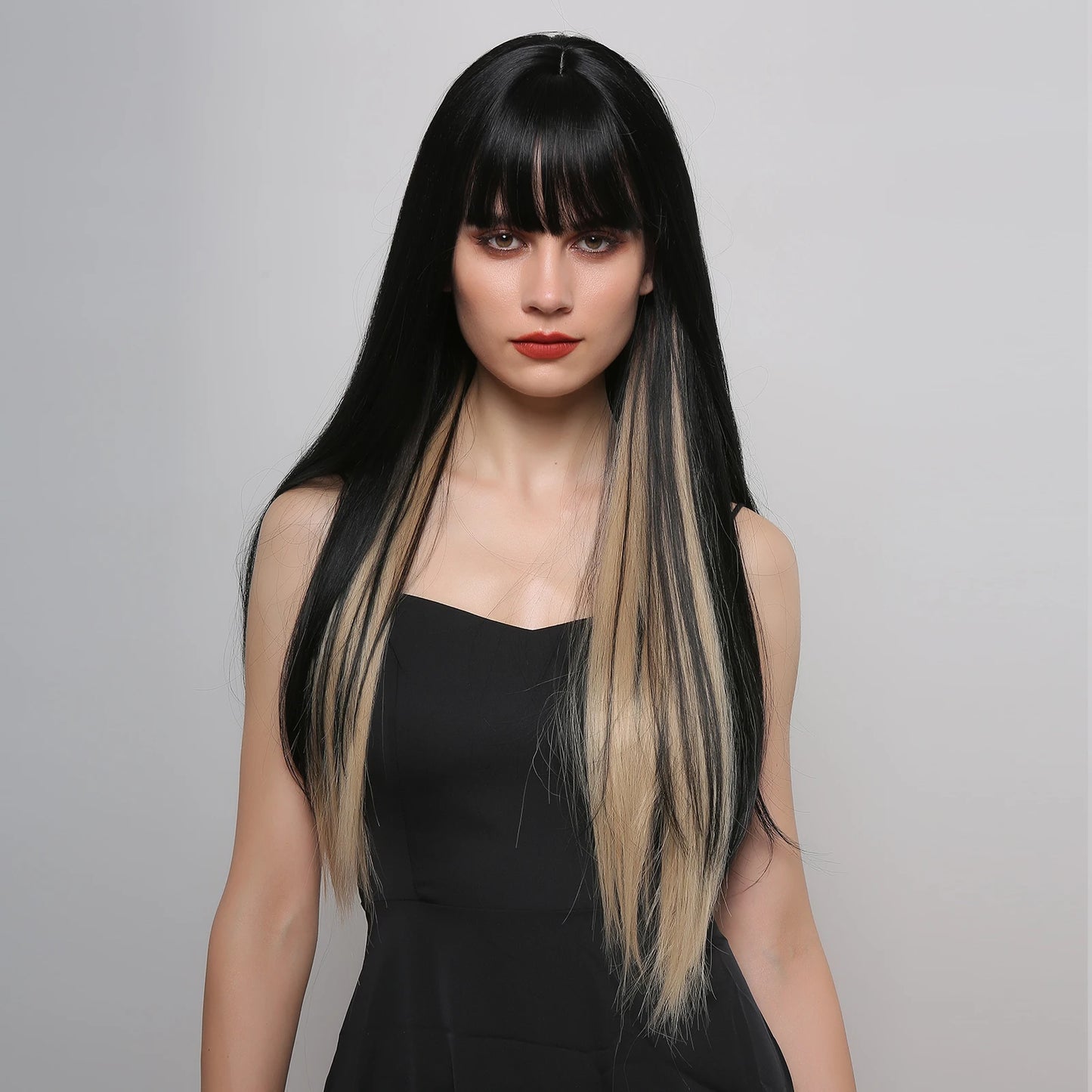 Synthetic Color Gradient Clip-In Hair Extensions