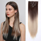 Synthetic Color Gradient Clip-In Hair Extensions