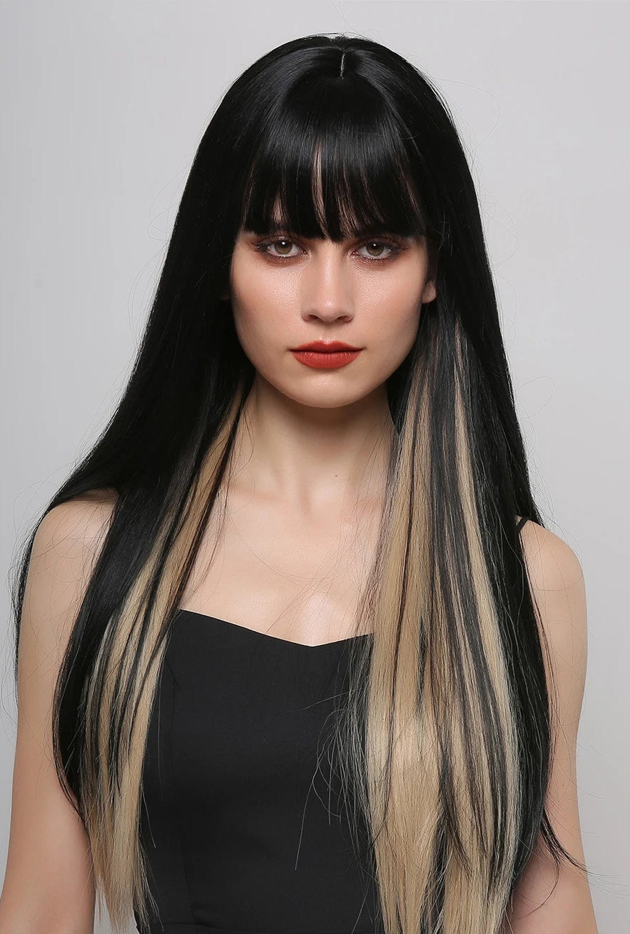 Synthetic Color Gradient Clip-In Hair Extensions