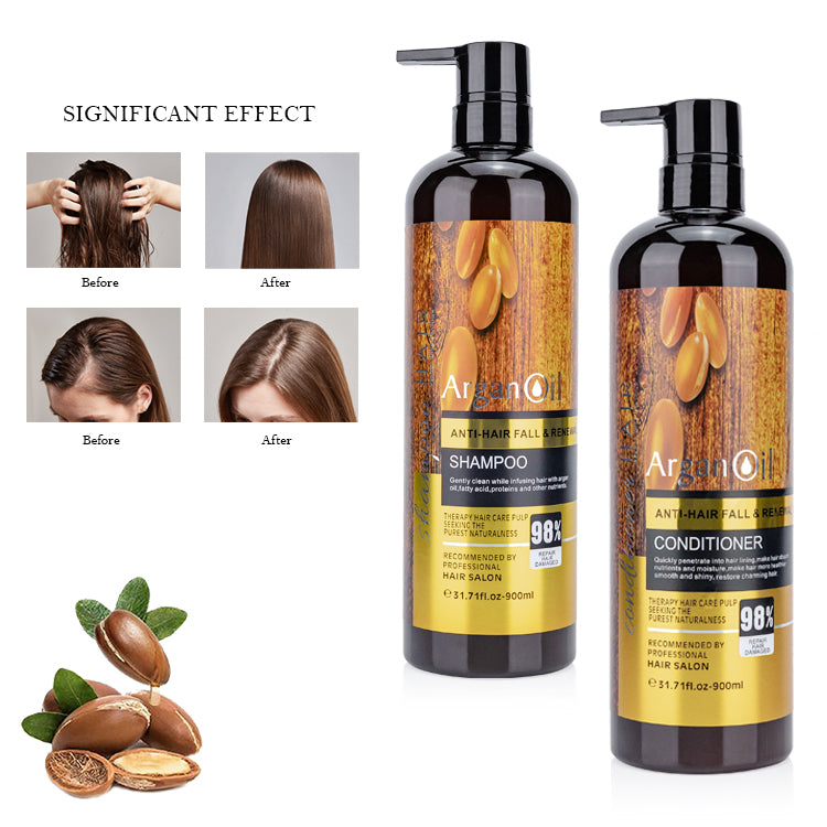 New Custom Argan Oil Shampoo and Conditioner Natural Organic Hair Growth