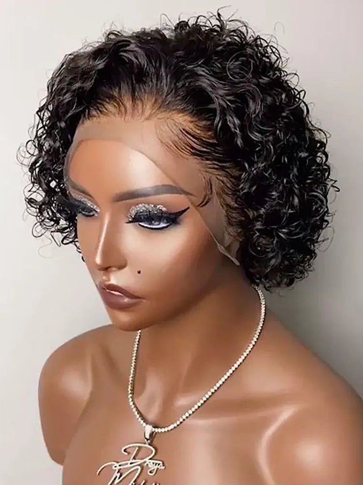 Pixie Cut Wig Human Hair 13x1 Lace Frontal Wigs Human Hair