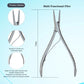 Professional Stainless Steel Hair Extension Pliers for Micro Ring, Nano-Link, and Fusion Extensions